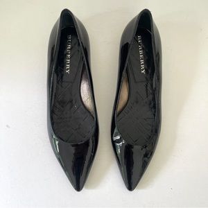 Burberry black patent leather flats, Womens size IT 39 / US 9
